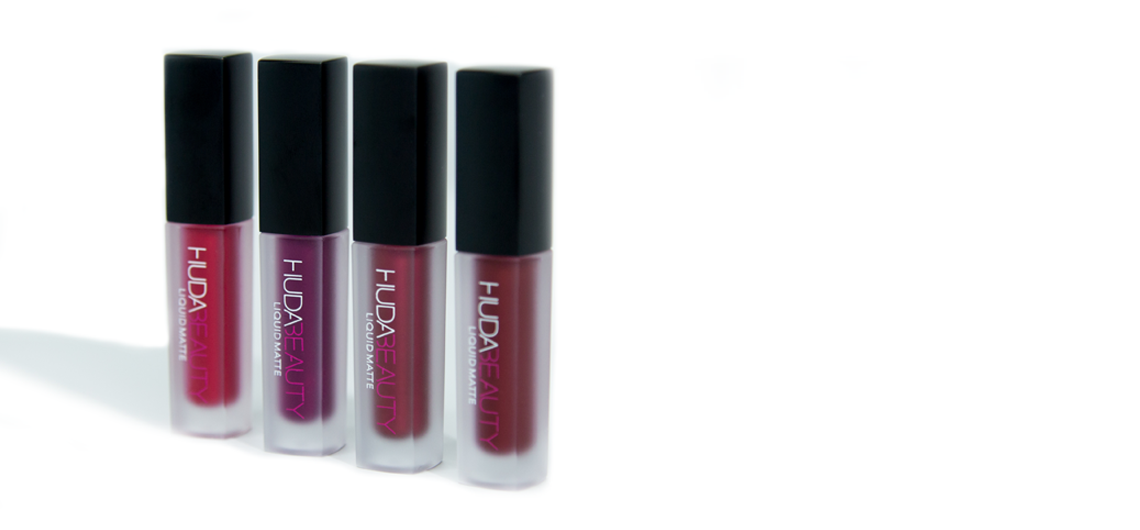 huda beauty matte minis red edition liquid lipstick set of 4