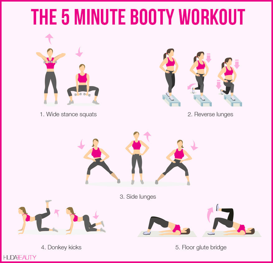 The 5 Minute Workout For A Better Booty In 2 Weeks Blog Huda Beauty 