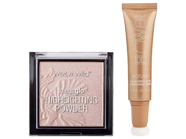 3-Wet-Wild-MegaGlo-Highlighting-Powder-&-FLOWER-Beauty-Spotlight-Liquid-Highlight